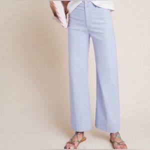 🕠 by Anthropologie | Emma | Cropped High Waist Wide Leg | Cornflower Blue | 30